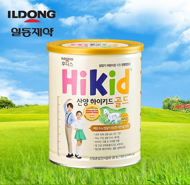 Sữa dê Hikid dành cho bé trên 1 tuổi bị dị ứng đạm sữa bò.