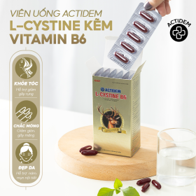 [REVIEW] Viên uống giảm mụn, chắc khỏe tóc, móng Actidem L-cystine Kẽm Vitamin B6 có tốt không?